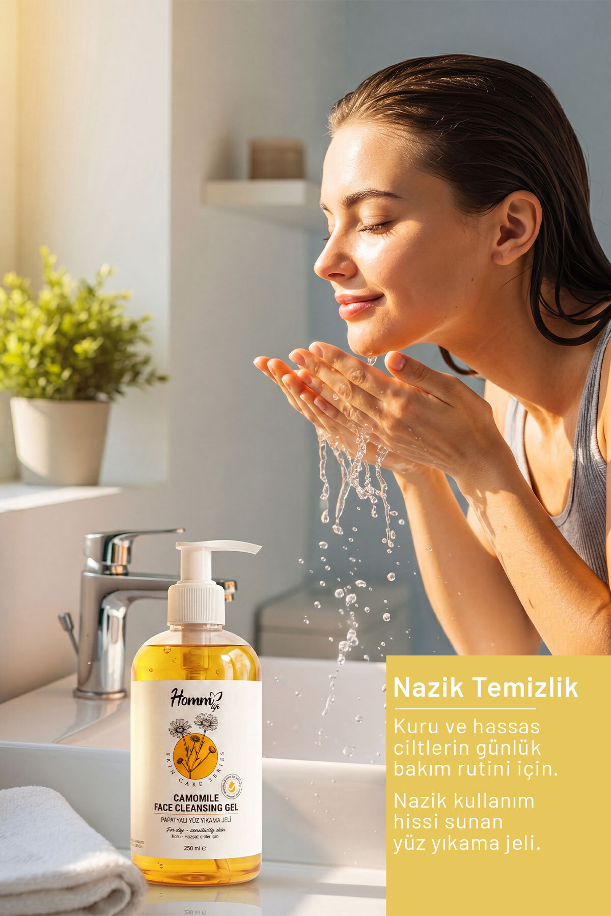 Papatya Özlü Kuru ve Hassas Ciltler İçin Yüz Yıkama Jeli 250 ml — CB2201 — تصویر 3 از 3