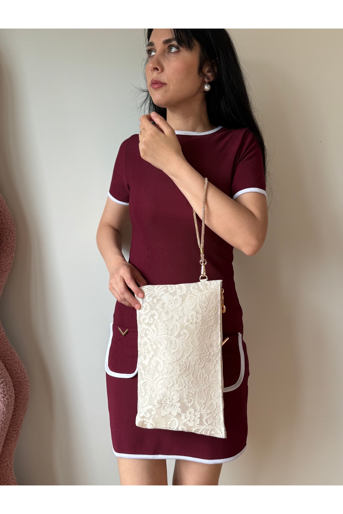 lalettobags Kadın Güpürlü Portföy & Gelin Çanta görsel 2