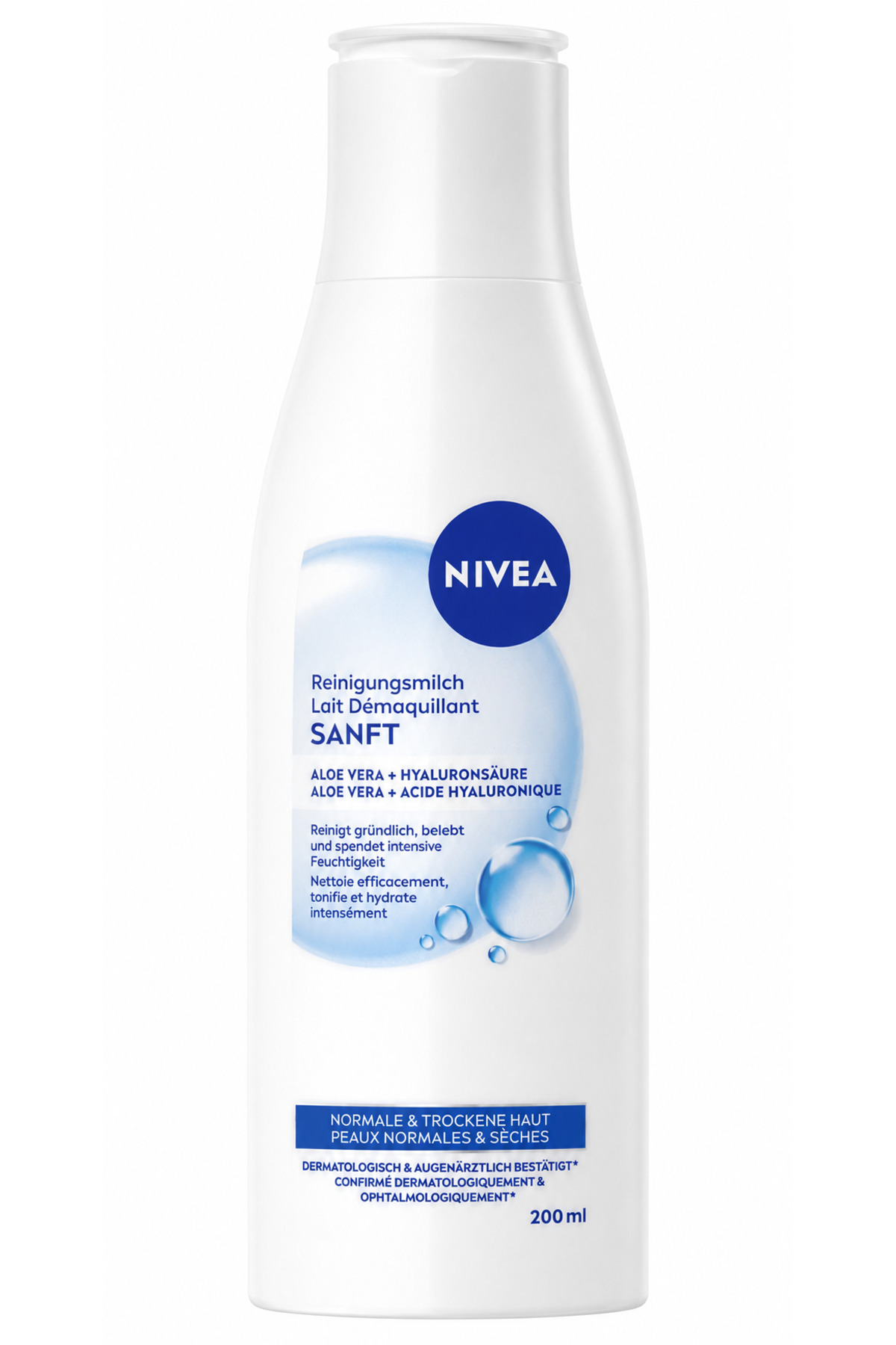 Aloe Vera + Hyaluronik Asit Hassas Temizleme Sütü 200 ml - Normal ve Kuru Ciltler İçin X 2 Adet — 4006000195582-2 — تصویر 2 از 5