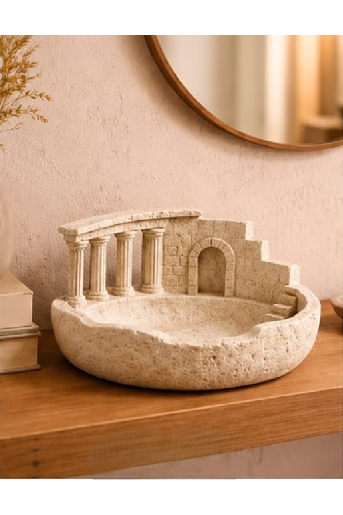 Decorative Bowl Potted Handmade Custom Design Bowl 20 Cm Designed With Ancient Architecture