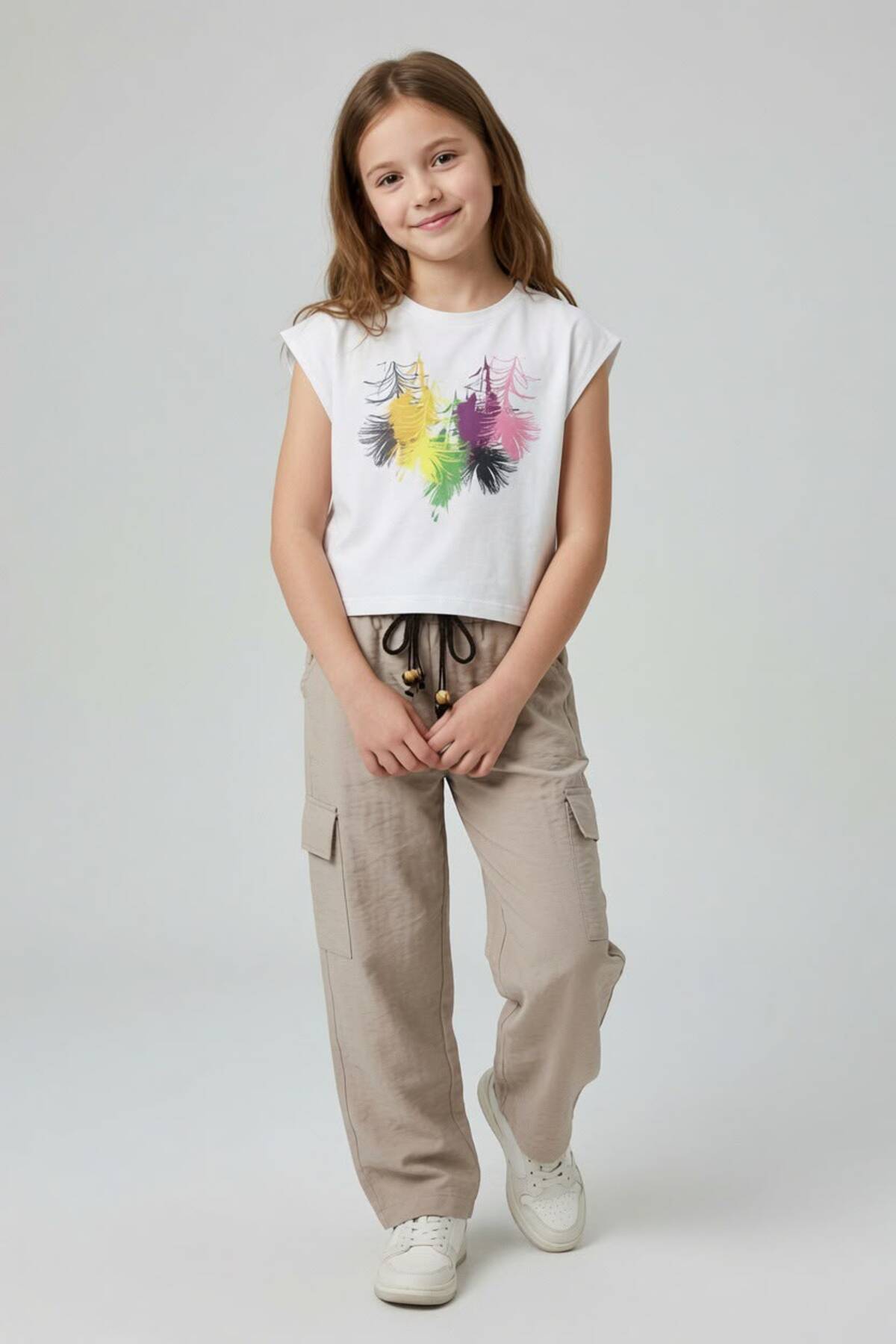 Kids Club Feather-Detail Girls' Set