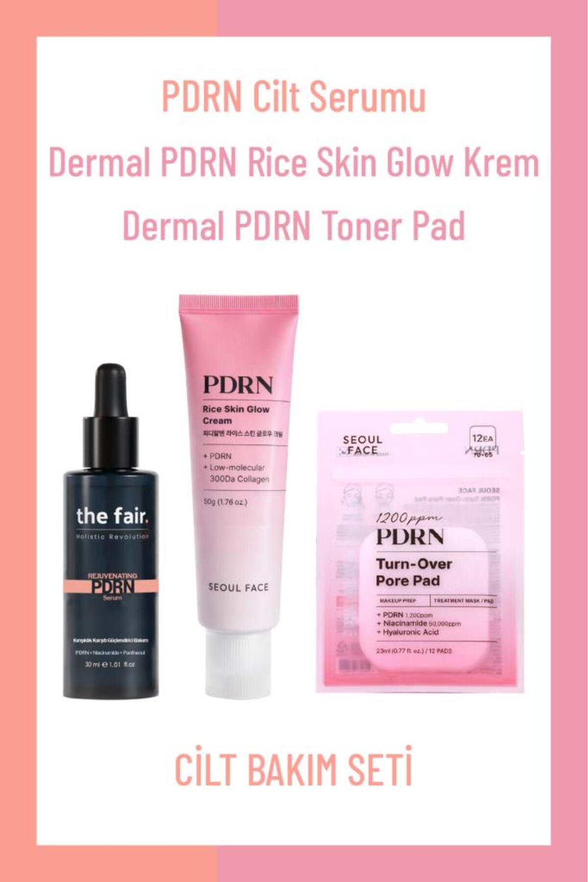 the fair. The Fair & Dermal PDRN Somon DNA 3’lü Cilt Bakım Seti | Serum Tonik Ped Krem Yaşlanma Karşıtı Bakım — PDRNSET6