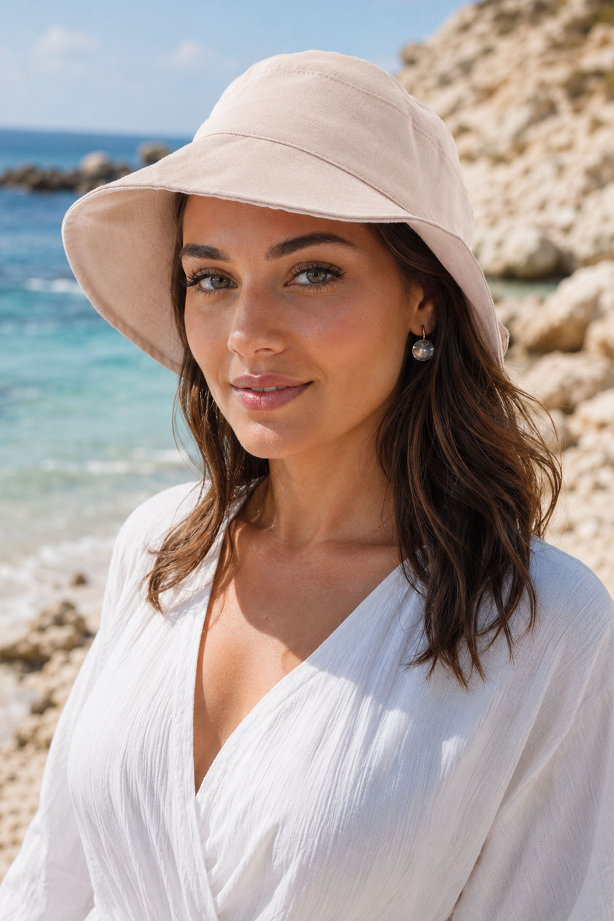 Ritagarcia Kadın Fiyonk Detaylı Kova Şapka - Arkası Ayarlanabilir Cırt Cırtlı Bucket Hat görsel 6
