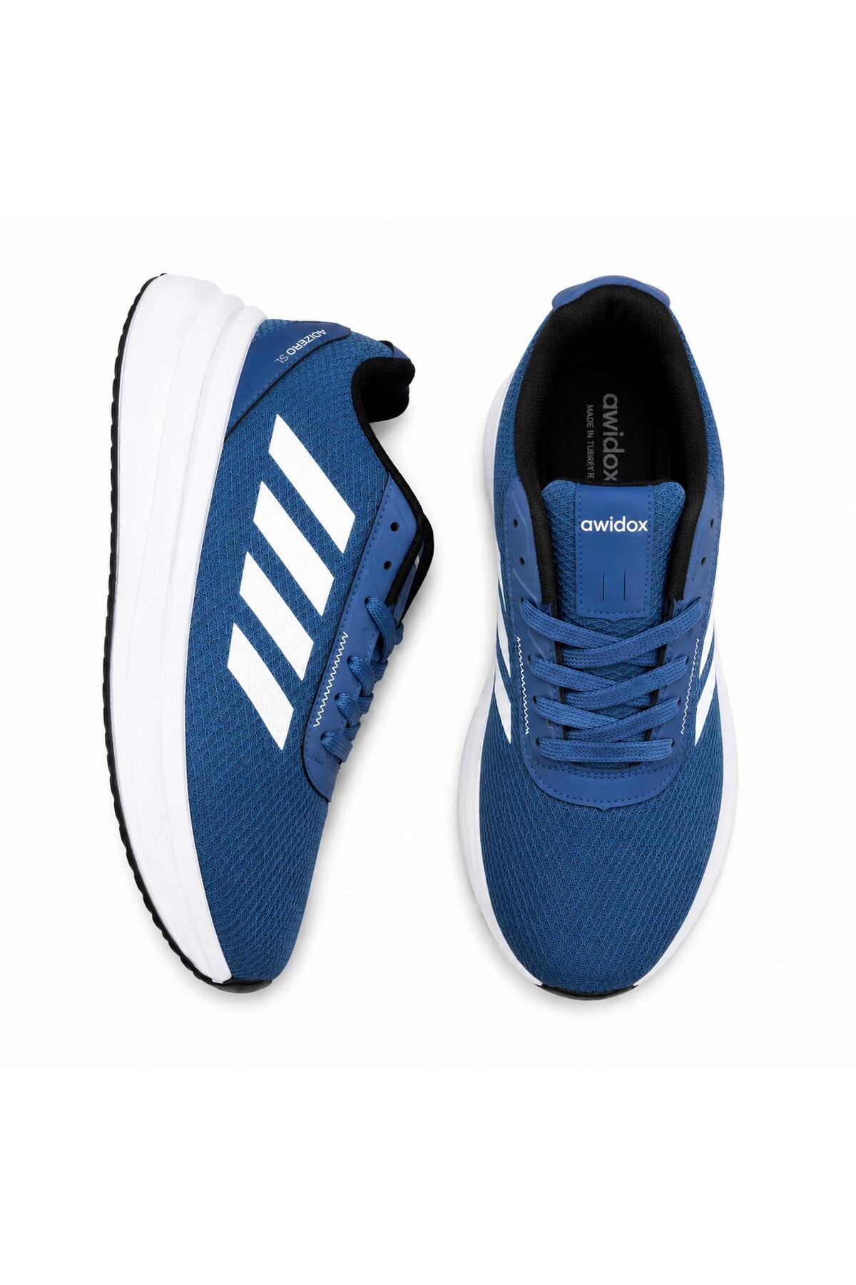 کفش ورزشی مردانه سبک وزن مخصوص پیاده‌روی و دویدن مدل Indigo Blue Mesh از برند Awidox — آبی SPORAYAKKABI — تصویر 3 از 5
