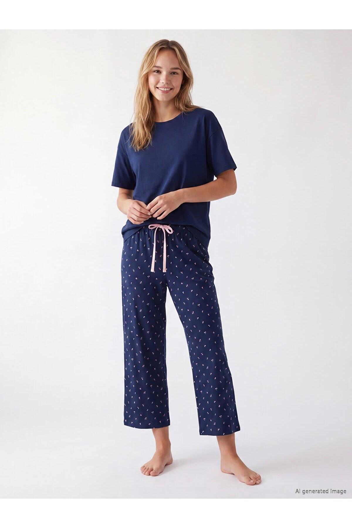 LC Waikiki 100% Cotton Women's Capri Pajama Set (W6)
