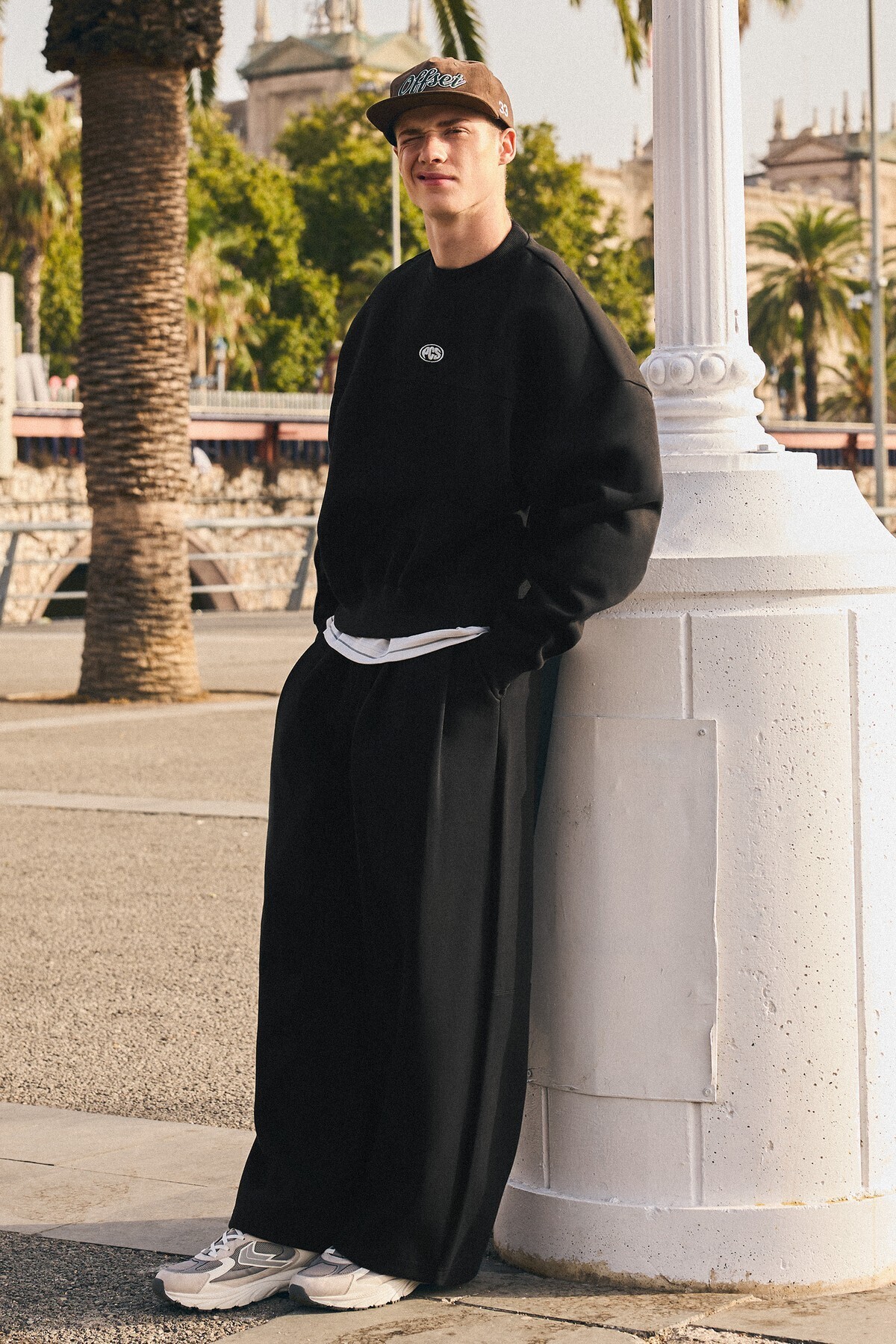 Pileli super baggy fit pantolon