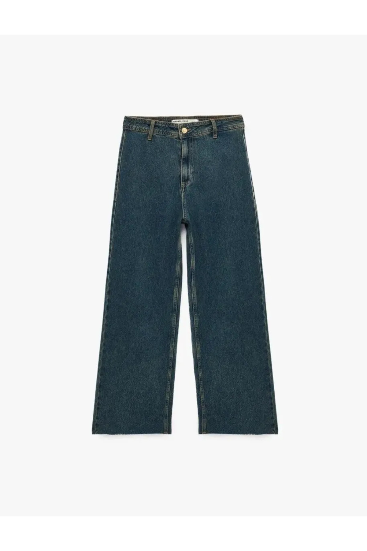 Koton High Waist Comfortable Fit Cotton Denim Trousers - Culotte Jeans