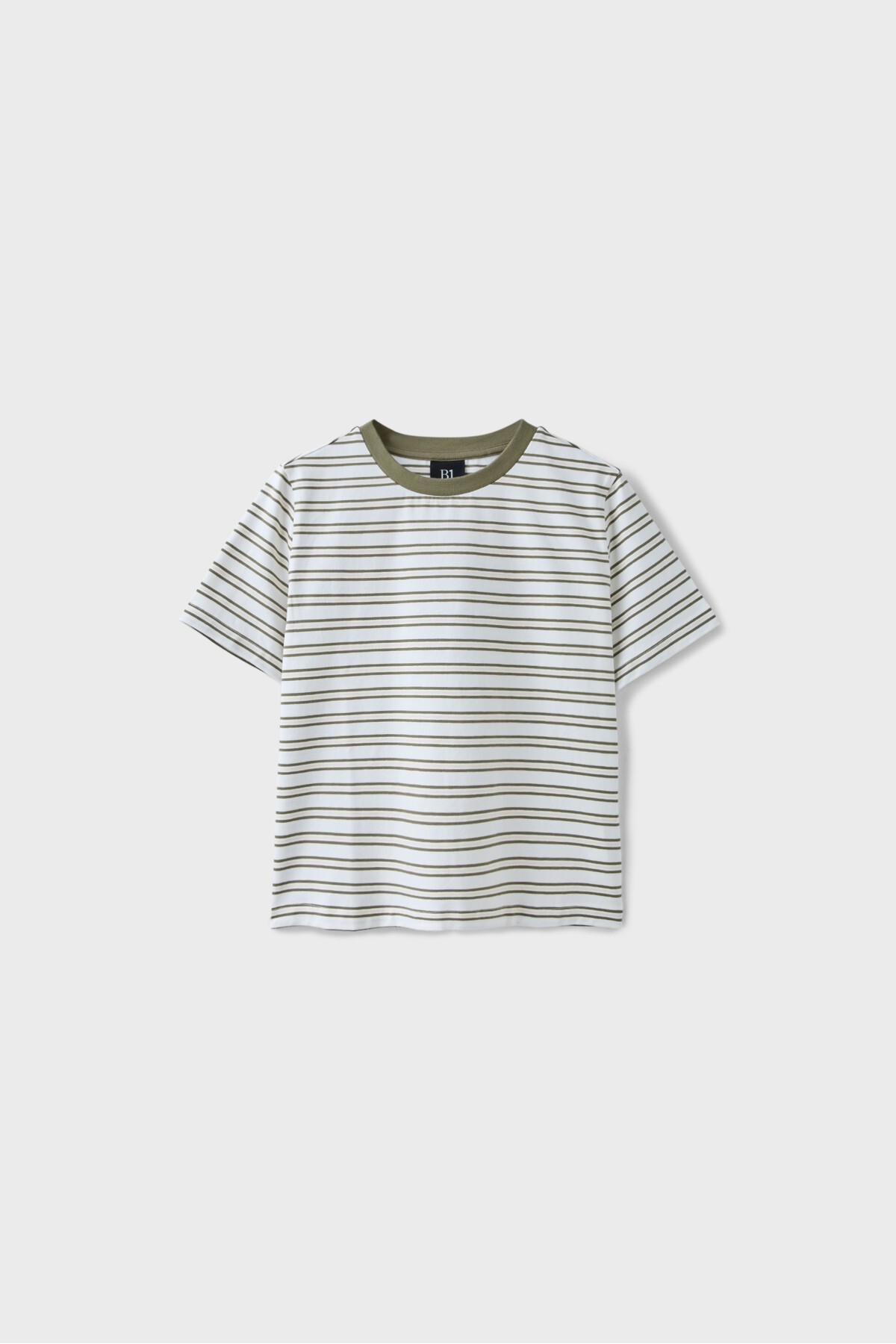 Stradivarius B01 Çizgili regular fit t-shirt görsel 6