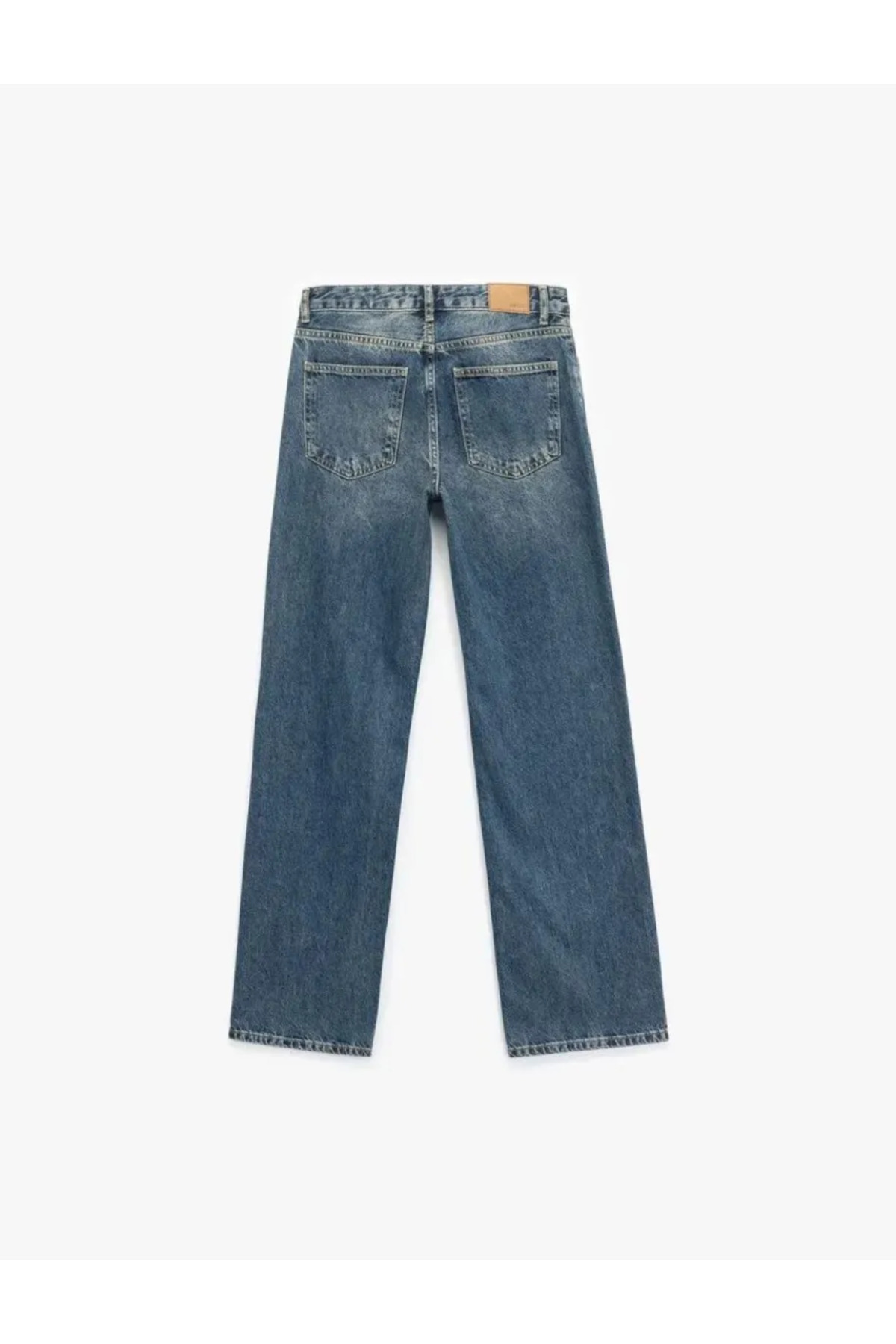 Koton Pamuklu Düz Kesim Düz Paça Jean Pantolon - Straight Jeans görsel 5
