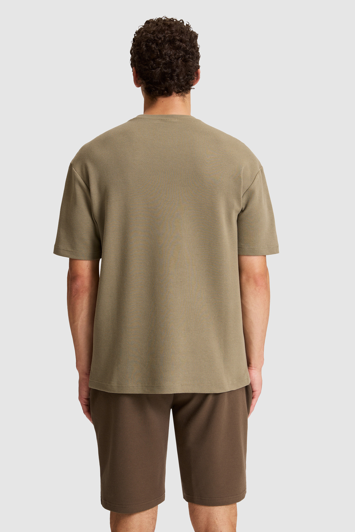 U.S. Polo Assn. Erkek Haki Comfort Fit Bisiklet Yaka Tişört 50326950-VR027 görsel 5