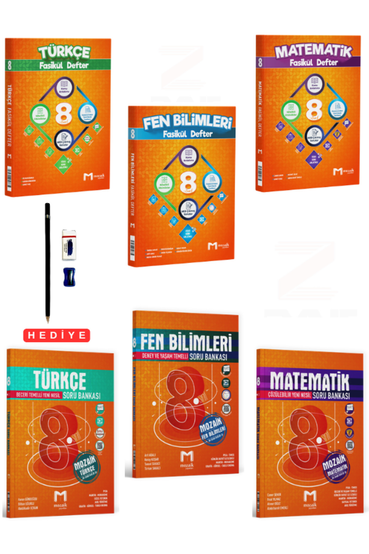 Mozaik Yayınları 8.Sınıf Türkçe Matematik Fen Bilimleri Fasikül