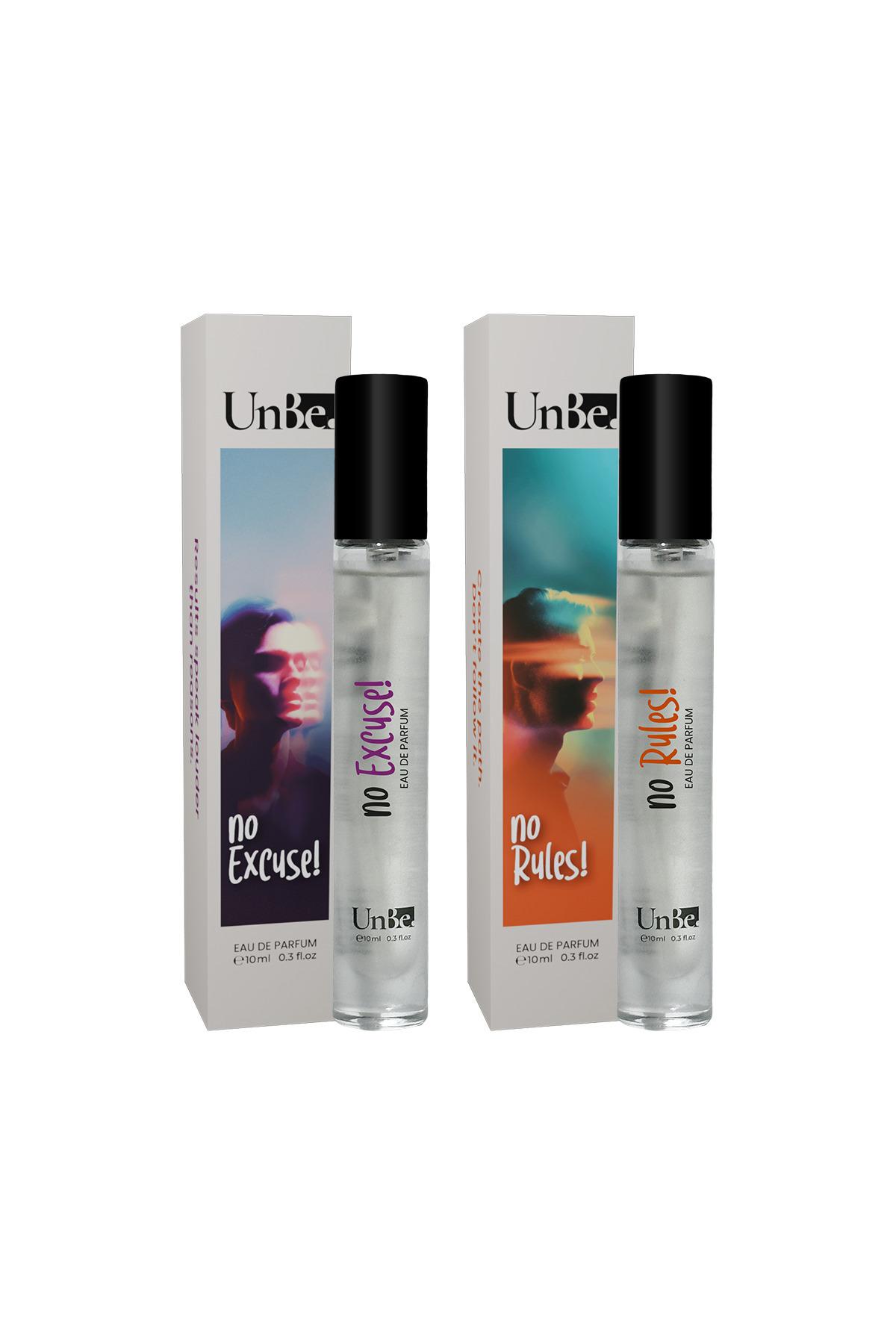 UnBe. Erkek Parfüm Seti | No Rules 10 ml & No Excuse 10 ml | Narenciye & Odunsu — UNBESET107