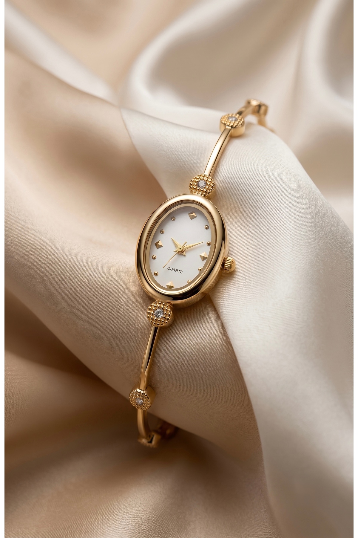 KLISHE Butik Kadın Çelik Saat Gold Renk Premium Tasarım Luxury Vintage Klasik Zarif Şık Old Money Kadın Kol Saati | Limited Edition 2026 görsel 3
