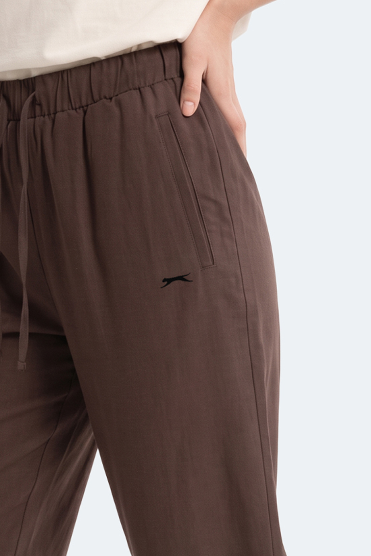 Slazenger SUNFLOWER Kadın Bol Paça Kahve Eşofman Altı görsel 8