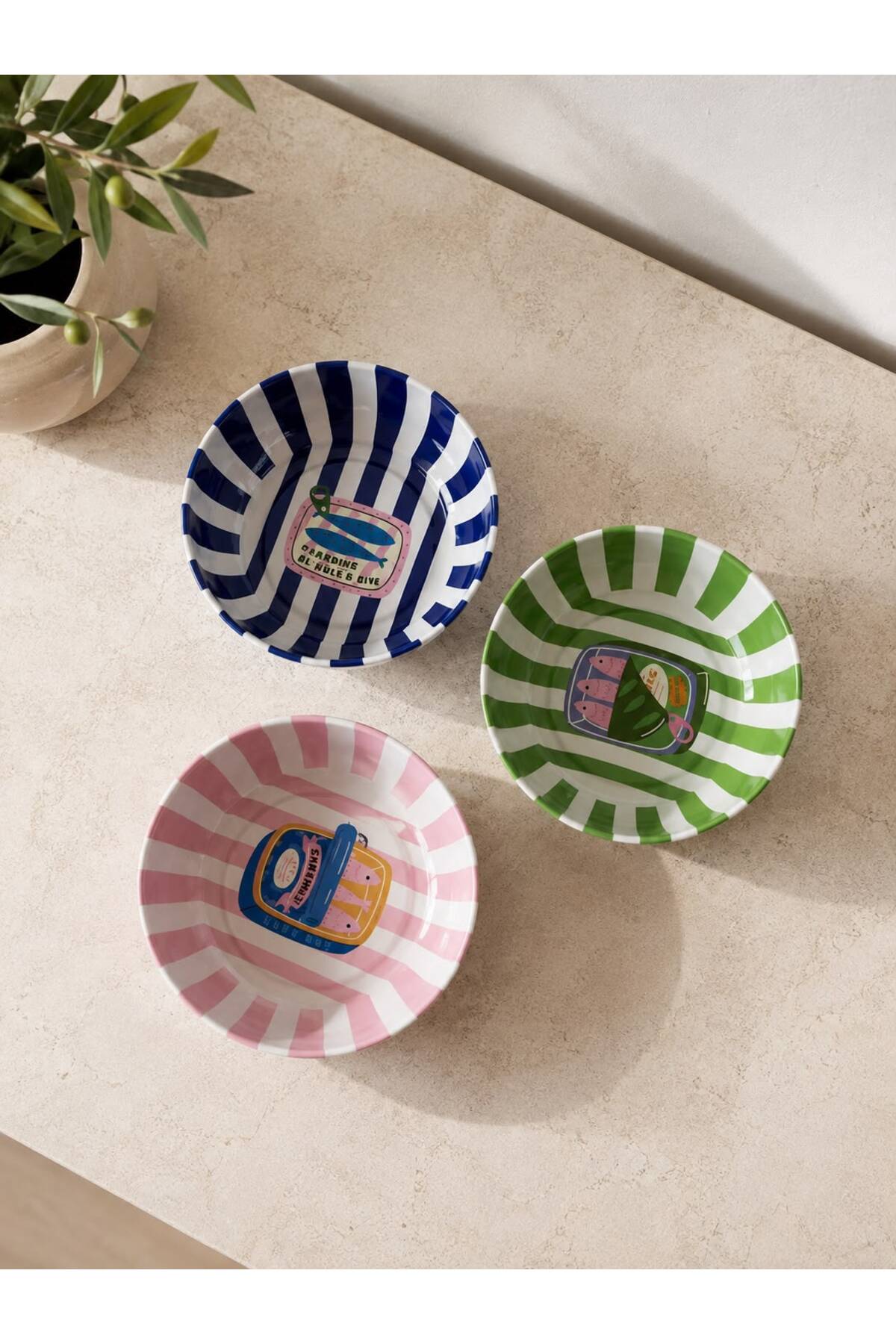 LEONEV 3-Piece Metal Snack Bowl 10*3.2 cm