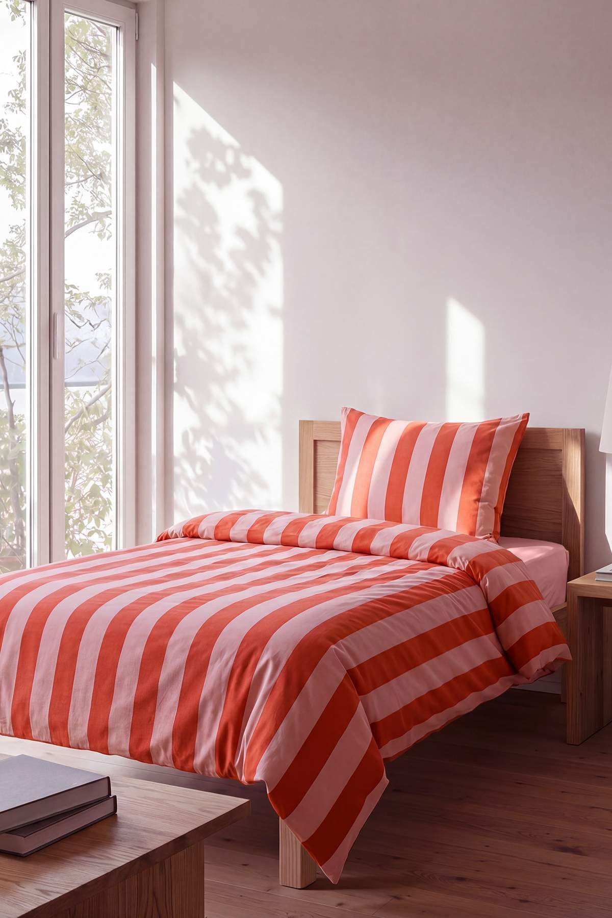Trendyol Home Single Easy-Iron Striped Duvet Cover Set 160x220 cm TPHSS25TKN00002