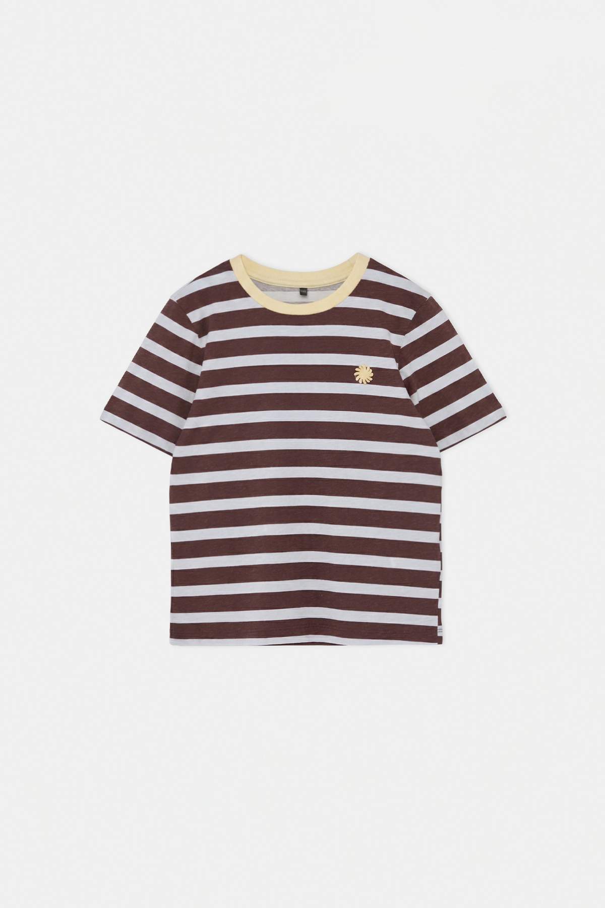 Trendyolmilla Kids Sarı Çizgili Örme T-Shirt TKDSS25TS00037