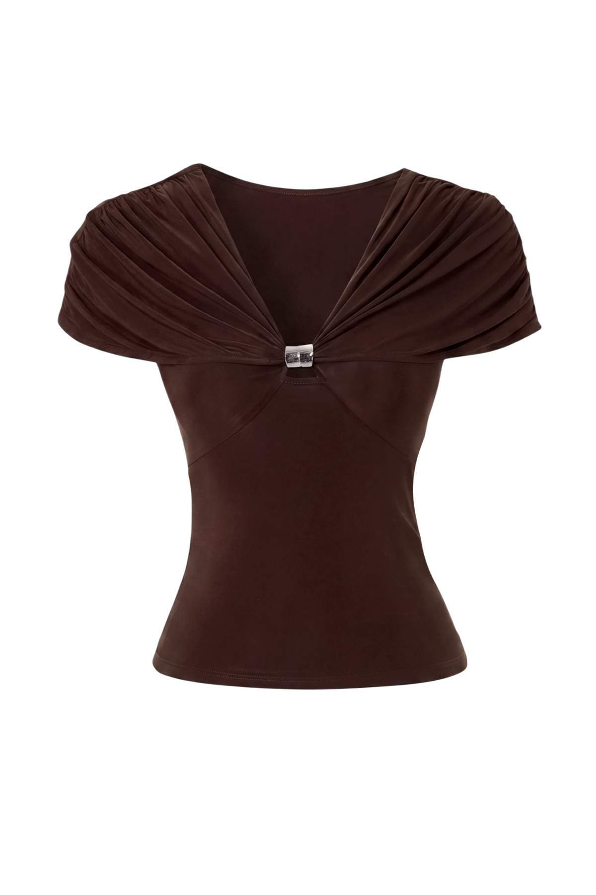 Trendyolmilla Kahverengi Örme Bluz TWOAW27BZ00011