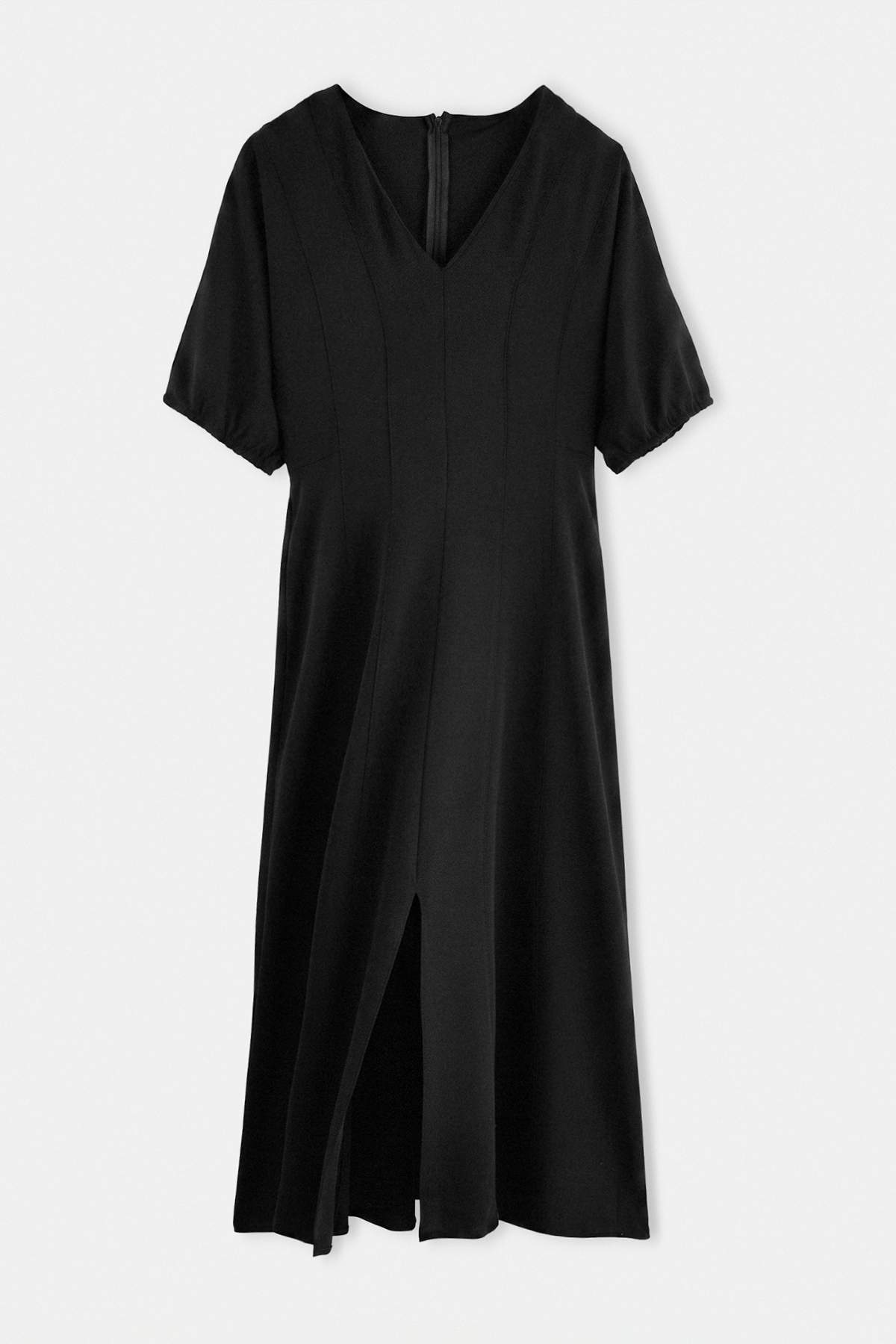 Trendyolmilla Siyah Shift/Düz Kesim Maxi Dokuma Elbise TWOAW27EL00036
