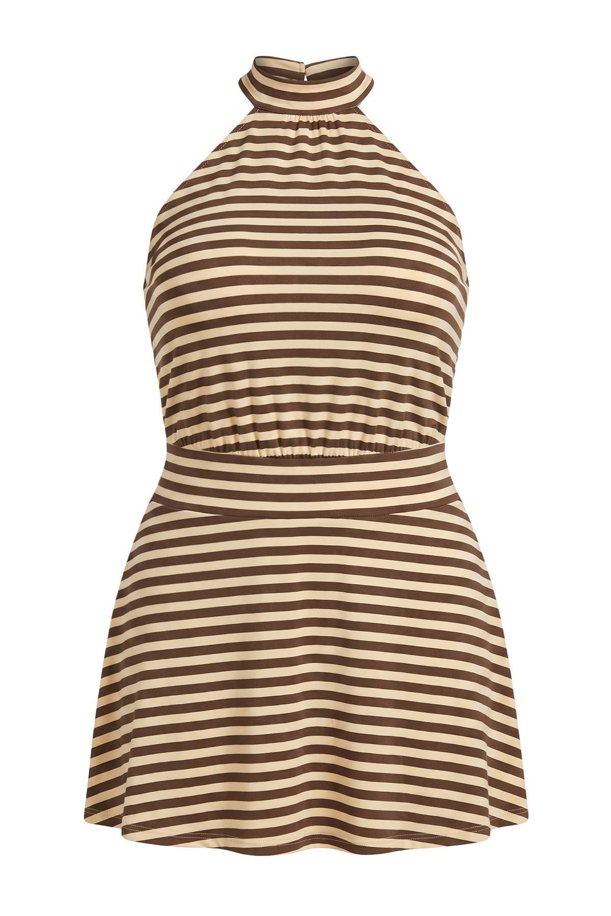 Trendyolmilla Curve Çok Renkli Örme Büyük Beden Elbise TBBSS26AH00318
