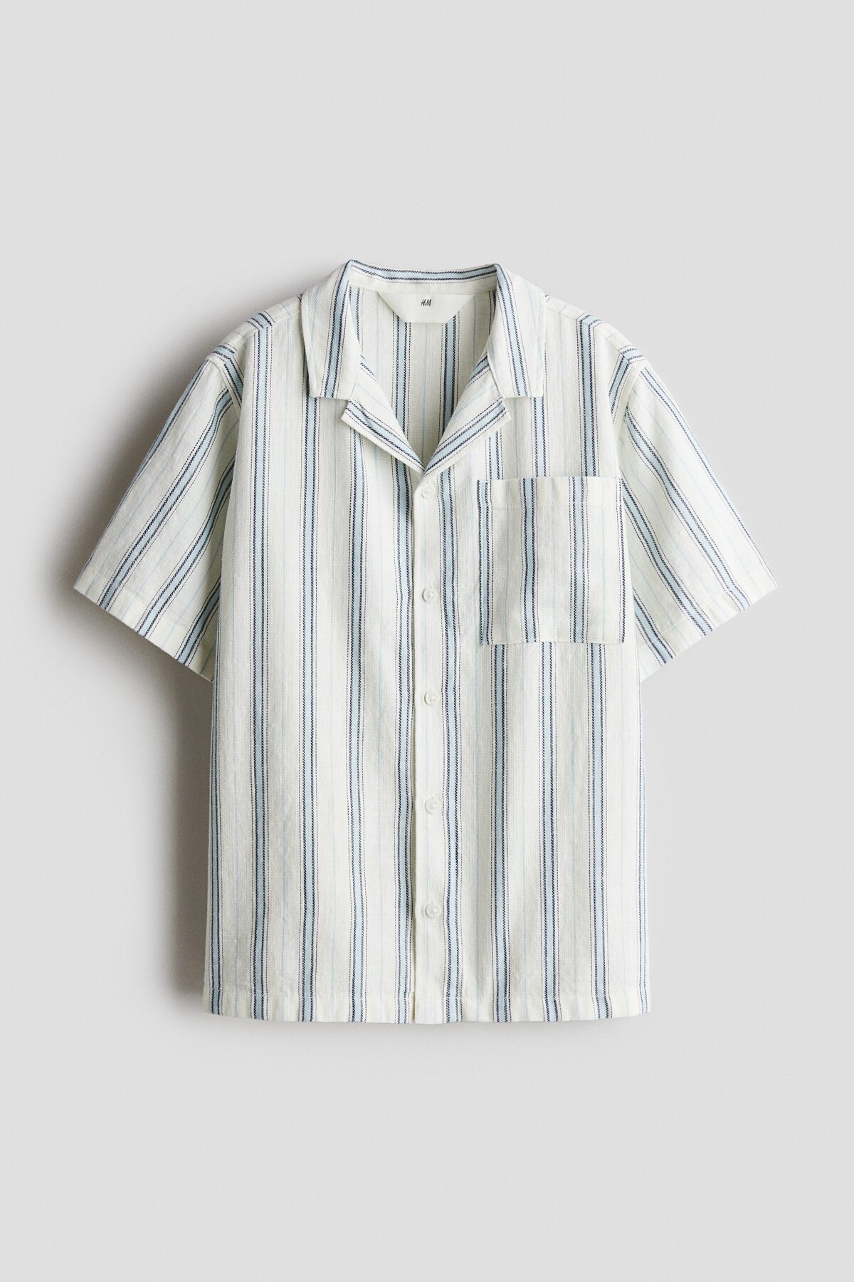 پیراهن یقه دار مردانه نخی اچ اند ام پیراهن H&M