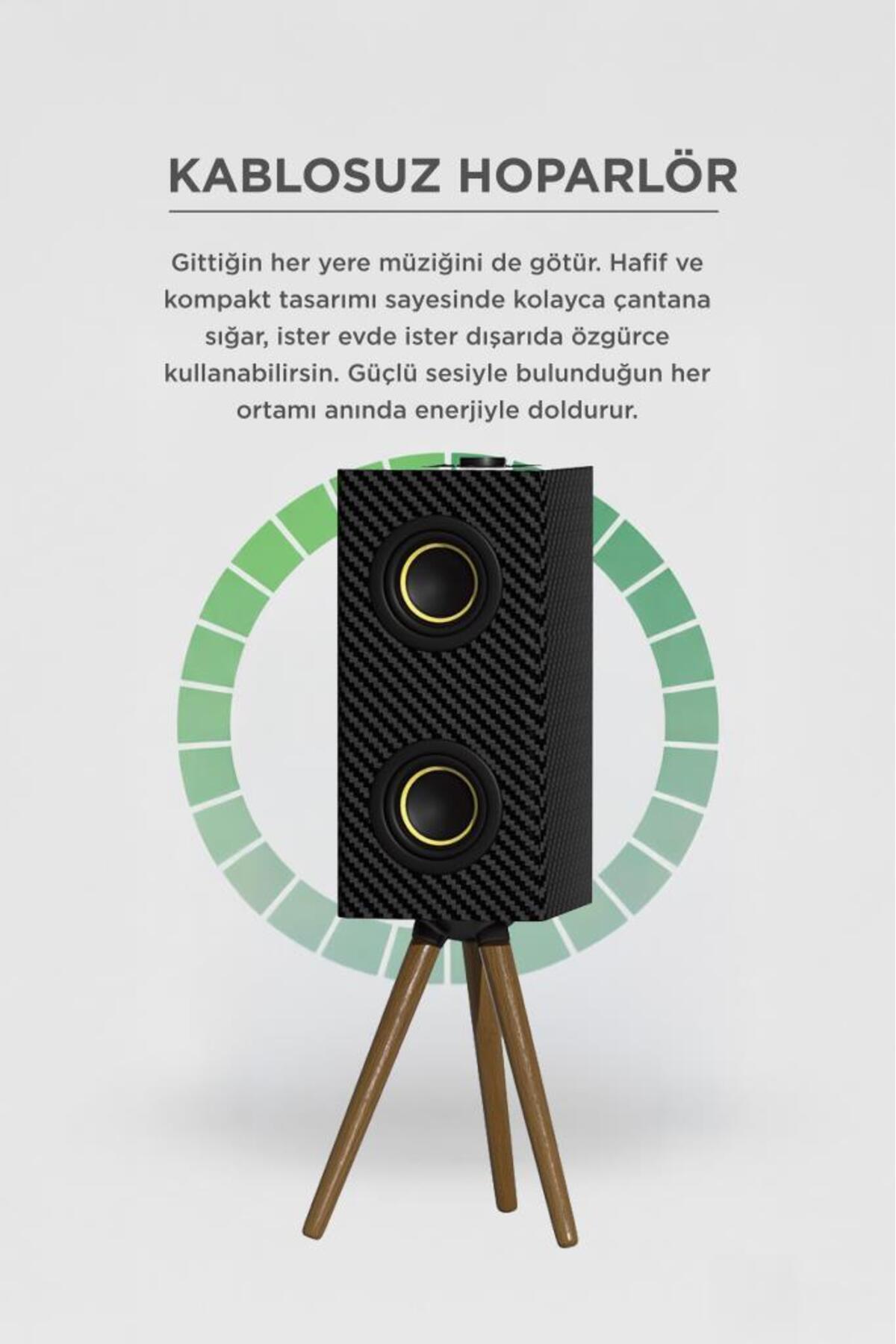 Torima Kablosuz Hoparlör 24W 3000mAh Taşınabilir Ayaklı Speaker