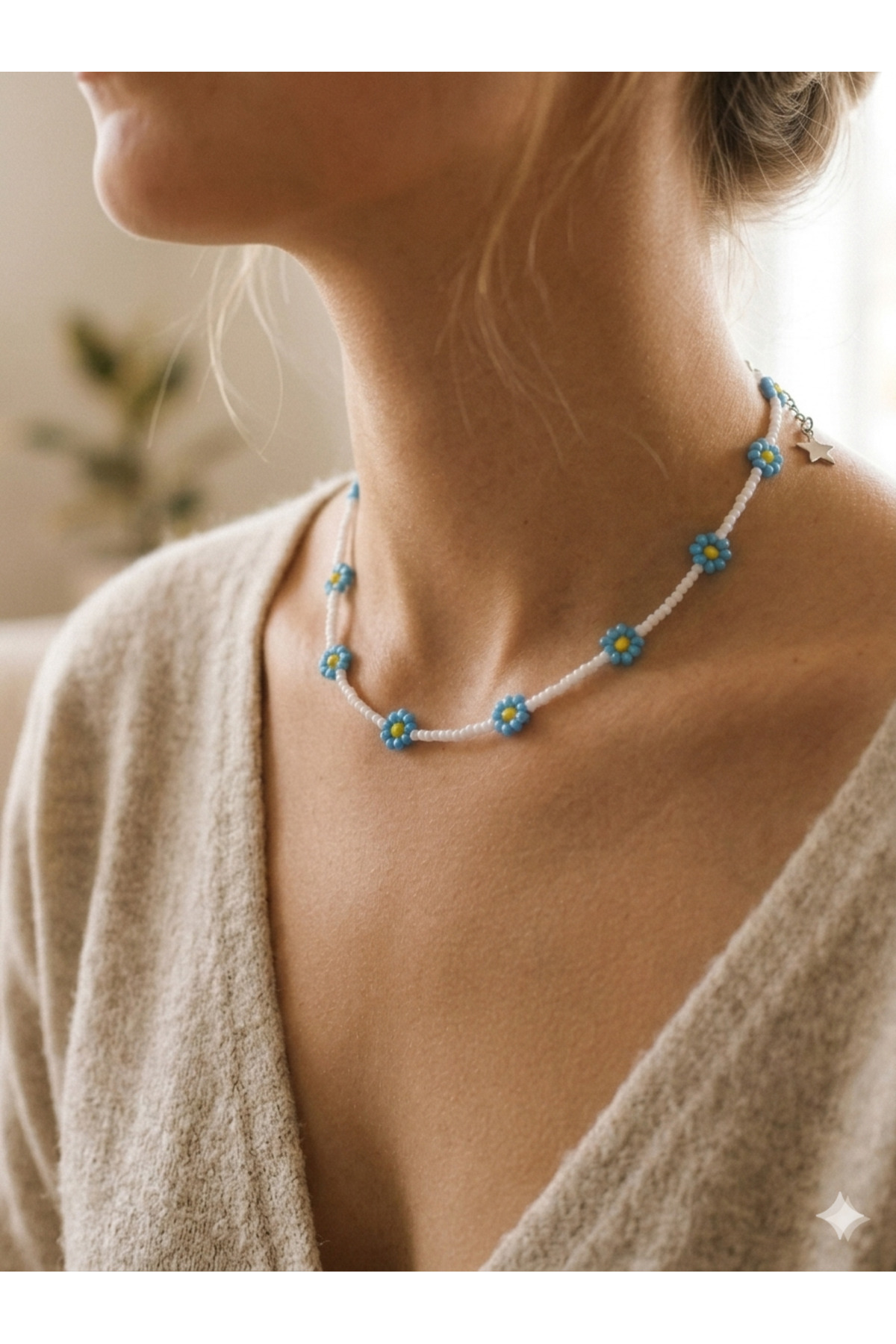 Necklace Daisy Beads Design