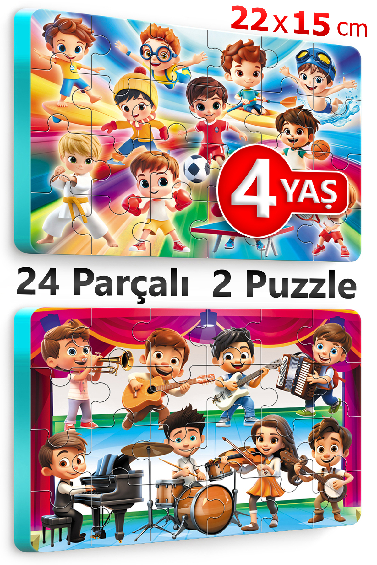 24 Pieces 2 Pieces Thick Kids Puzzle Kids