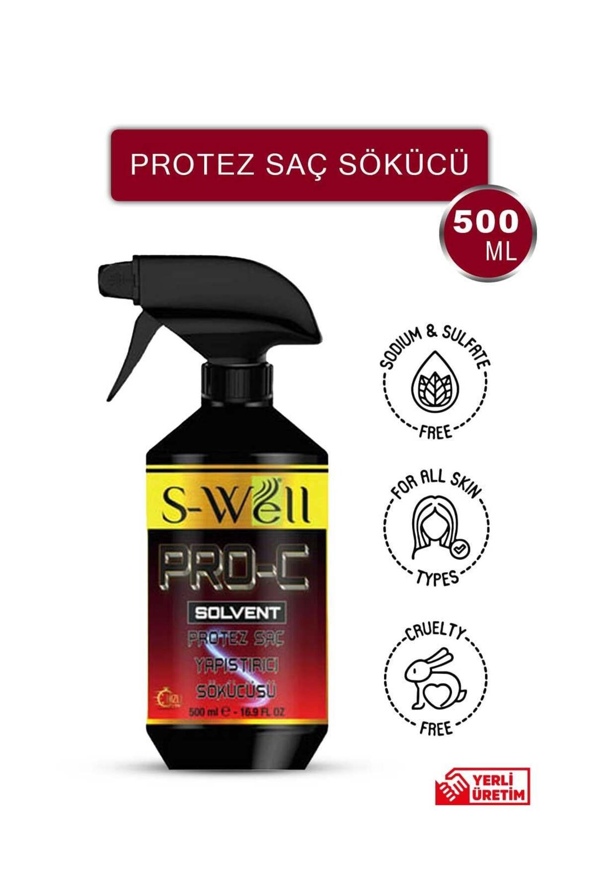 PRO-C Solvent Protez Saç Bant Sökücüsü 16.9 FL OZ (500 ML) — تصویر 5 از 5