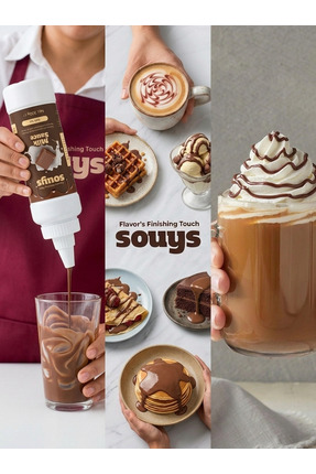 Souys Sütlü Tatlı Çikolata Sos 300 gr - Waffle & Krep & Pankek & Dondurma & K...