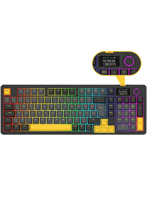 Rampage Kenpachi Ekranlı 2.4G + BT Wireless RGB Hot Swap Gasket Oil Switch Me...