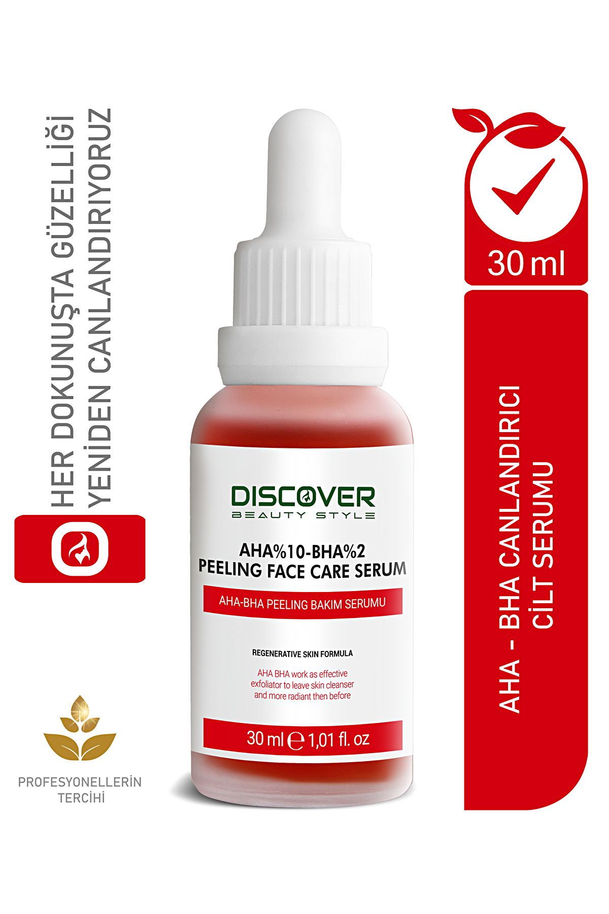 Discover Beauty Style Aha %10 Bha %2 Leke Karşıtı & Cilt Tonu Eşitleyici Peeling Maske Cilt Bakım Serumu 30 ml — 860071
