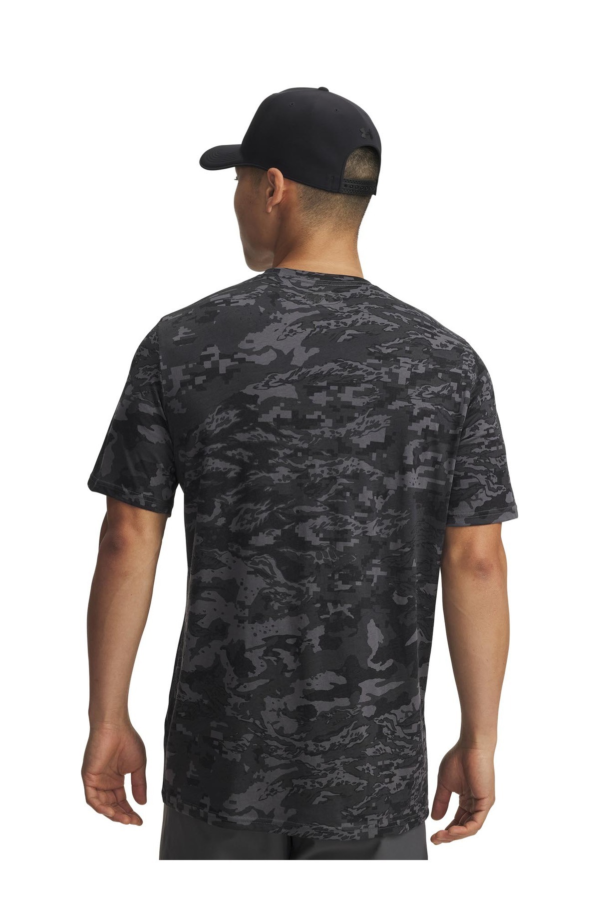 Under Armour 1357727-026 UA ABC CAMO SS Gri Bisiklet Yaka Desenli Erkek T-Shirt görsel 2