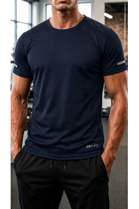Ghassy Co Erkek Nem Emici Hızlı Kuruma Atletik Teknik Performans Spor T-shirt
