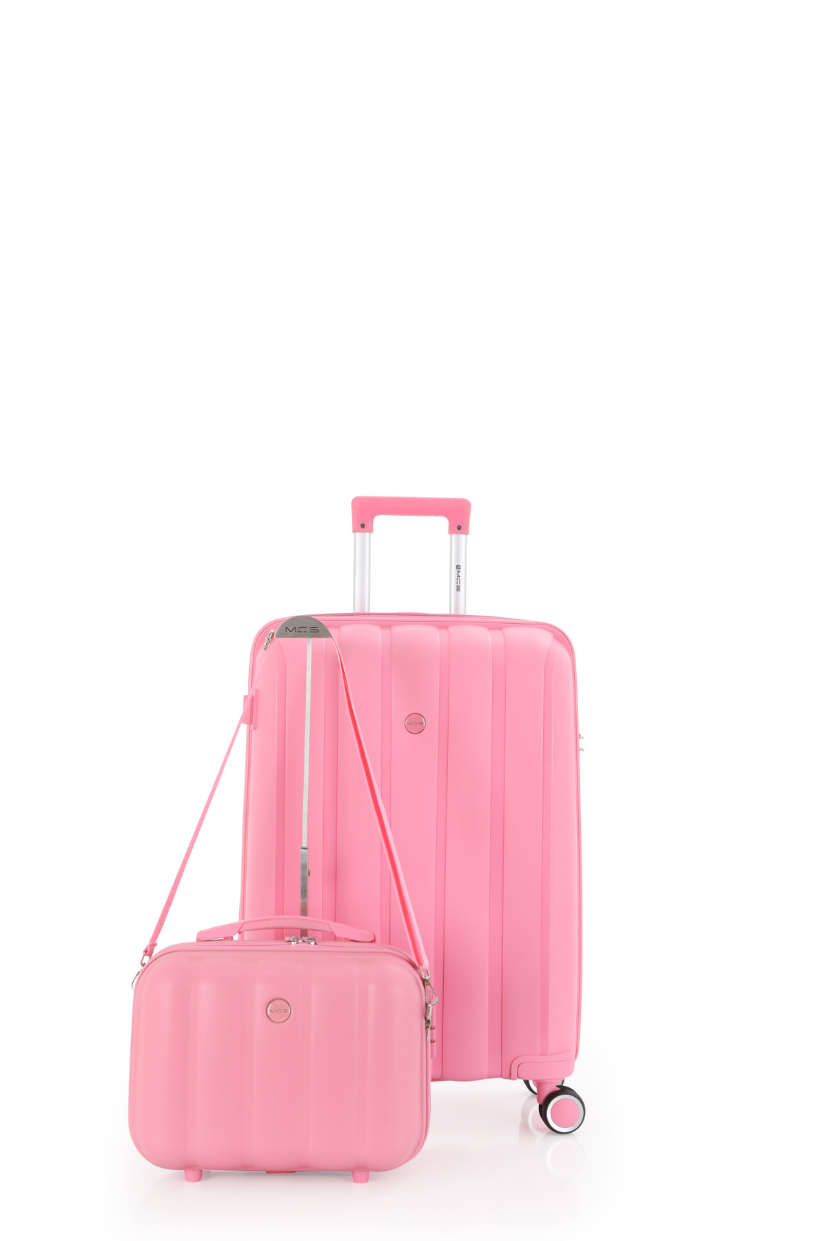 Polypropylene 2-Pack Suitcase Set Medium & Makeup V305