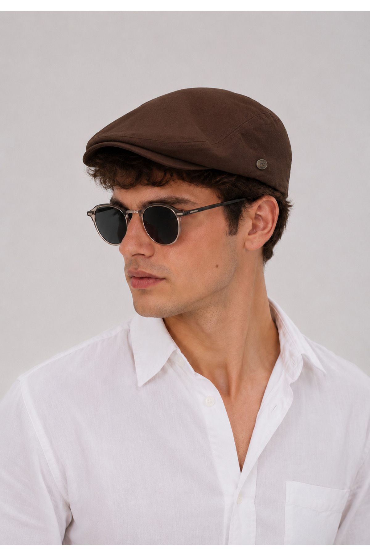 Summer London Cap Elastic Brown Cap