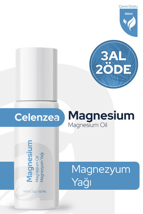 Celenzea Magnezyum Yağı Kas ve Eklem Bakımı İçin Etkili Roll-On Doğal Magnezy...
