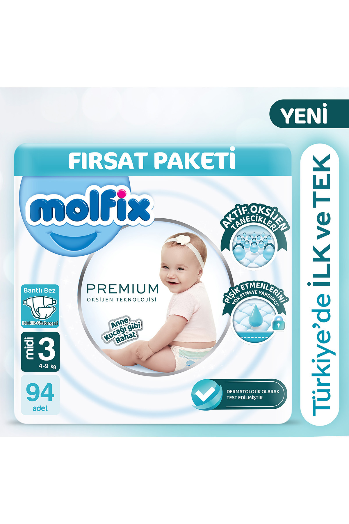 Molfix Premium Ultra Fırsat Paketi 3 Beden 94 Adet - Fiyatı, Yorumları