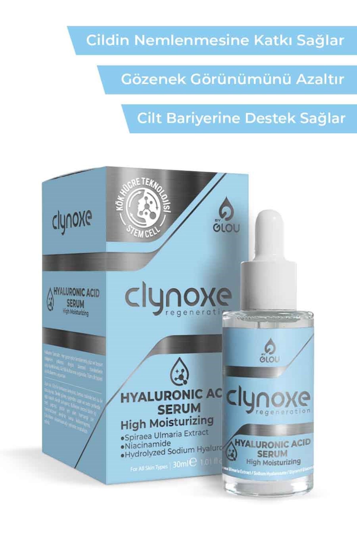 Clynoxe Hyaluronic Acid Serum, Nemlendirici Yüz Serumu 30 mL — PRA-13493079-7938 — تصویر 5 از 8