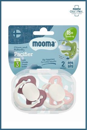 MOOMA Clown & Butterfly Silikon Emzik 2’li No:3 (18 Ay+) – BPA & BPS İçermez,...