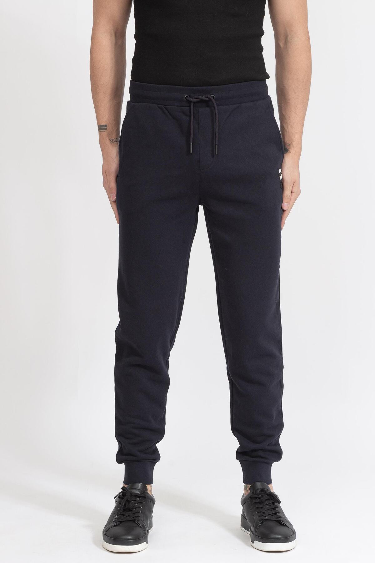 Karl Lagerfeld Lastikli Bel Slim Fit Lacivert Erkek Eşofman Altı