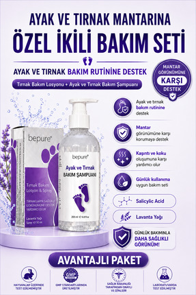 Bepure Ayak Ve Tırnak Mantar, Kasıntı Ve Koku İçin Şampuan ve Losyon & Sprey ...