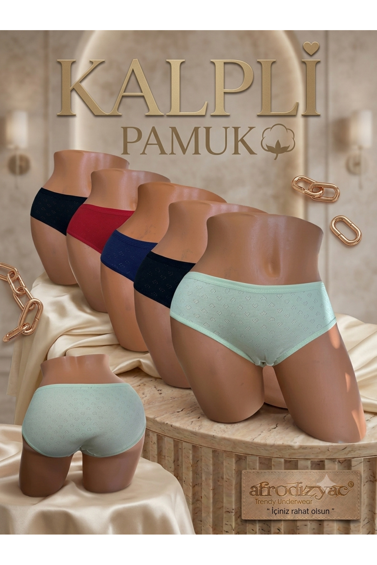 Afrodizyac 5’li Kalpli %100 Pamuk Slip