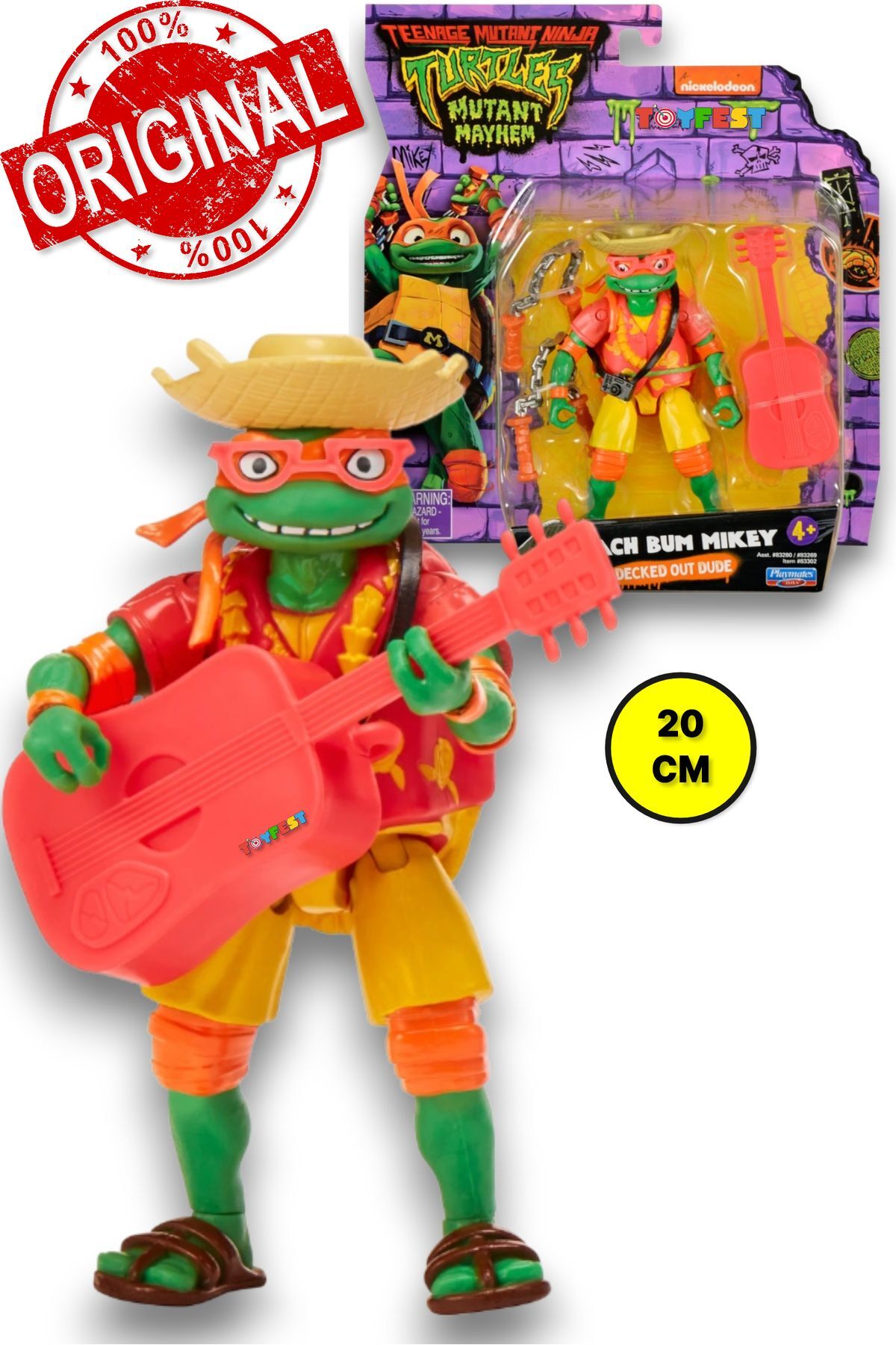 TOYFEST TMNT Aksesuarlı Ninja Kaplumbağalar Mutant Figürü - BEACH