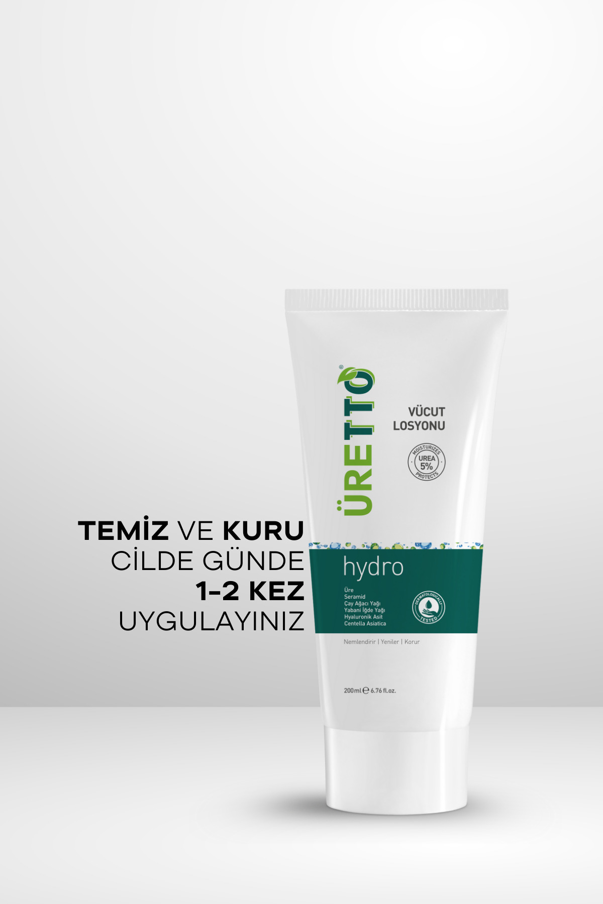 Vücut Losyonu Yoğun Nemlendirici 200 ml Üreli Üretto Hydro Günlük Vücut Bakımı — 8680145085326 — تصویر 5 از 6
