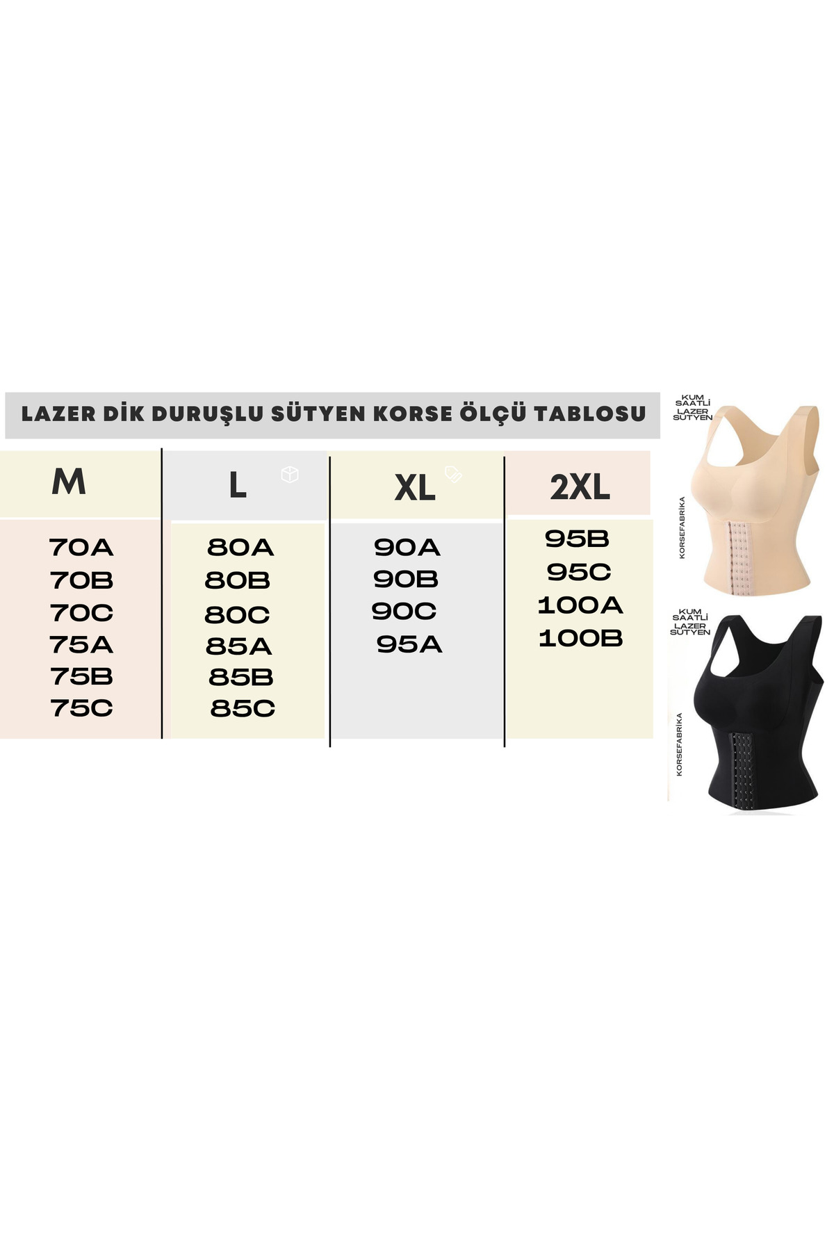KORSEFABRİKA Dik Duruşlu Korse 💎 Bel Balenli Toparlayıcı Şekillendirici Lazer Kesim Korse 💎 İz Yapmayan 4 Kademe Kopçalı Göğüs Bel ve Sırt Korsesi görsel 6