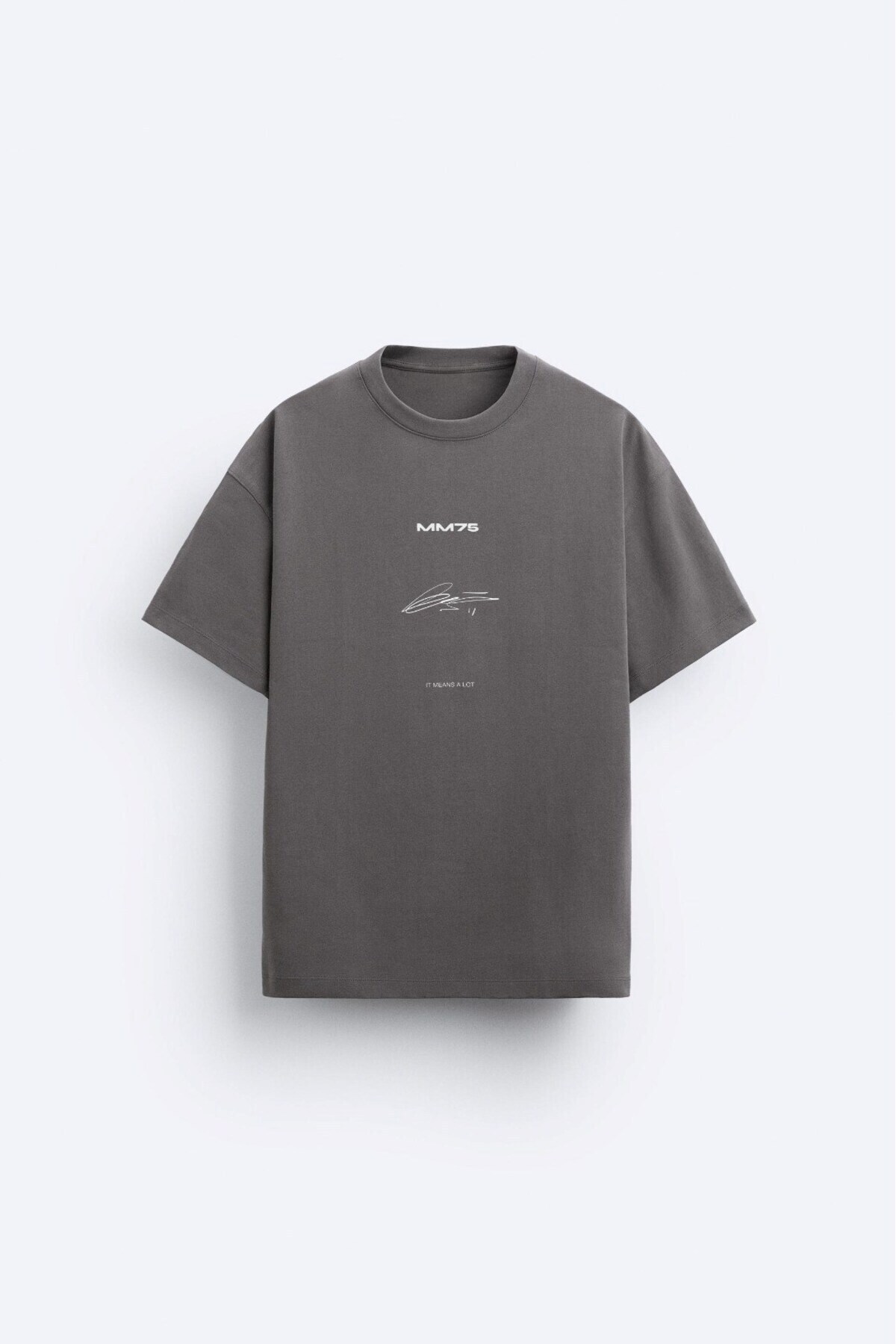 Signature Printed Oversize Smoked Men's T-shirt