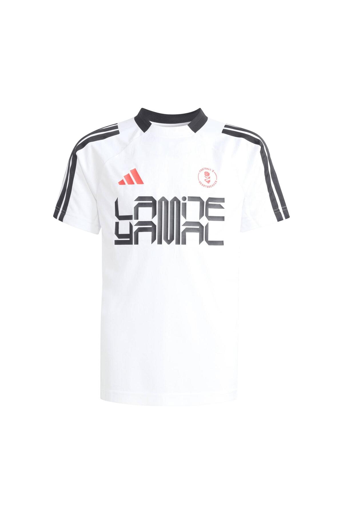 adidas KD6433-C Lamine Yamal Hot Tee Y Çocuk Forması Beyaz
