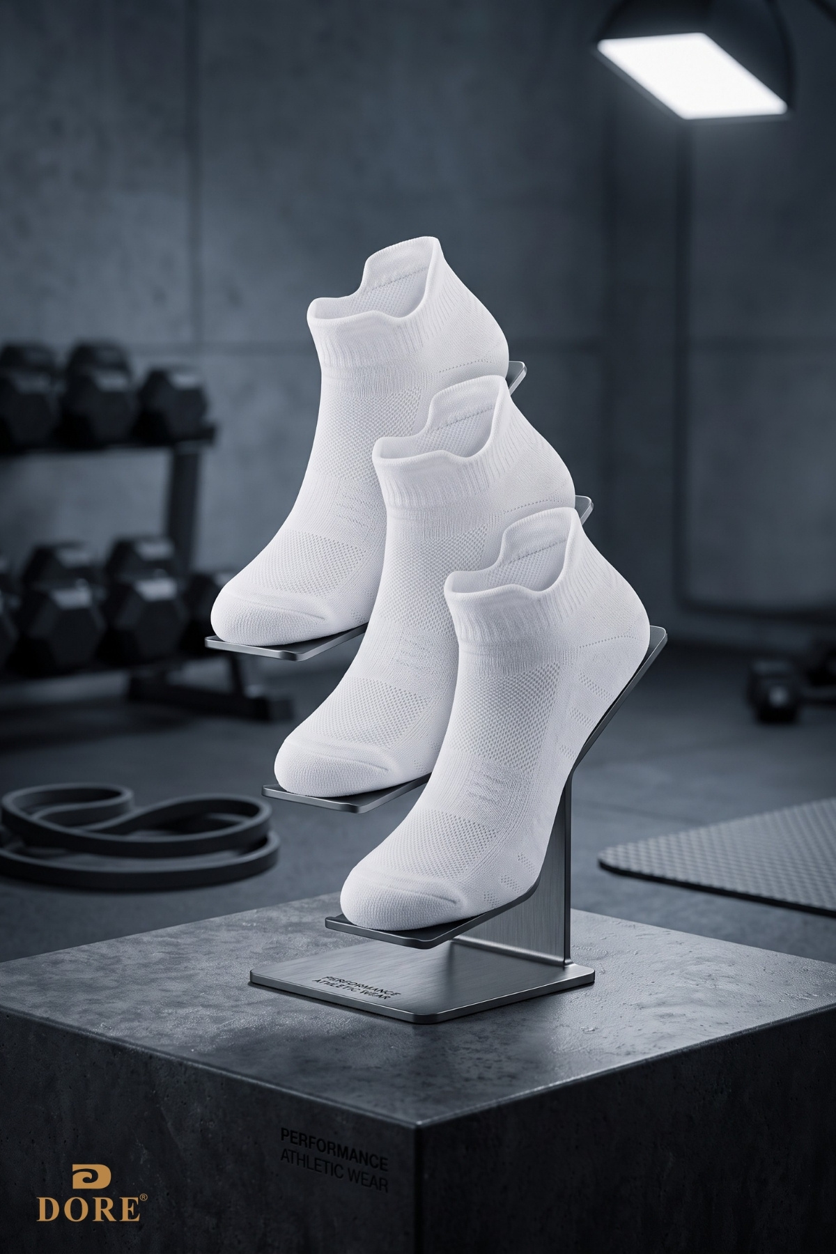 Dore Orijinal 3 Çift Unisex Kulaklı Ayakkabı Arkasını Vurmayan Konfor Modeli Ter Emici Nefes Alan 4 Mevsim Kullanım Özel Tasarım Bilek Boy Premium Pamuklu Günlük 3'lü Sneaker Spor Ayakkabı Çorabı görsel 6