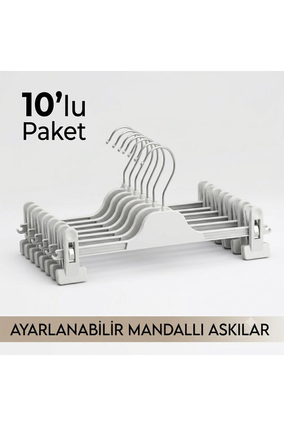 Semak Plastik 10 ADET MANDALLI PANTOLON ASKIS